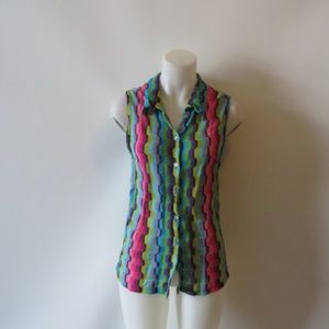 MARCASIANO MULTICOLOR SLEEVELESS TOP M*